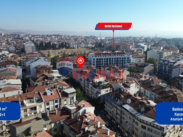 REMAX MİD – ATATÜRK MAH. DEVLET HASTANESİNE YAKIN 2+1 DAİRE