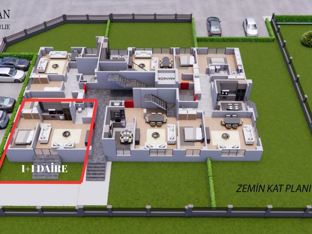 REMAX DIA'DAN DÜZCE NALBANTOĞLU MH, SATILIK 1+1 BAHÇE KAT DAİRE