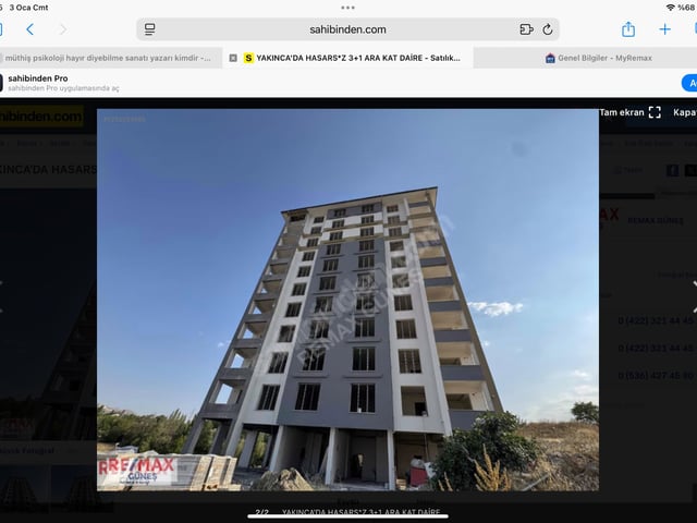 YAKINCA'DA HASARS*Z 3+1 ARA KAT DAİRE