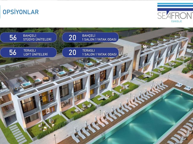 SEAFRONT İSKELE – LONG BEACH’E 100 METRE 1+1 YATIRIM FIRSATI