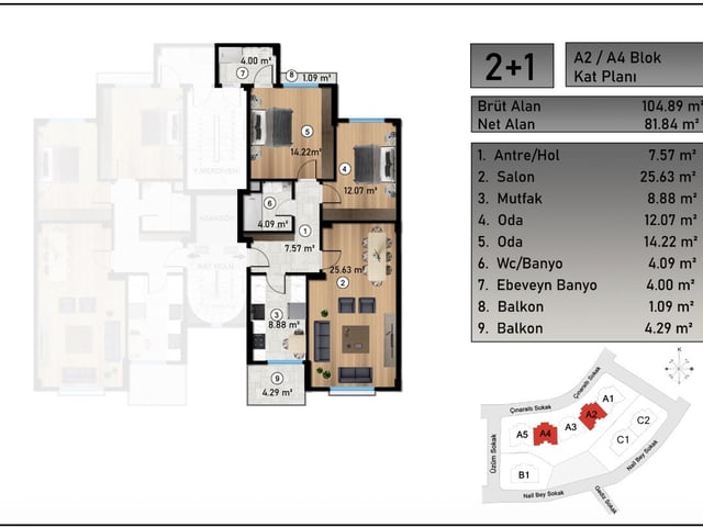 ALİ BİLGİÇ’TEN SATILIK 2+1 TOKİ DENETİMLİ DAİRE 36 AY VADE