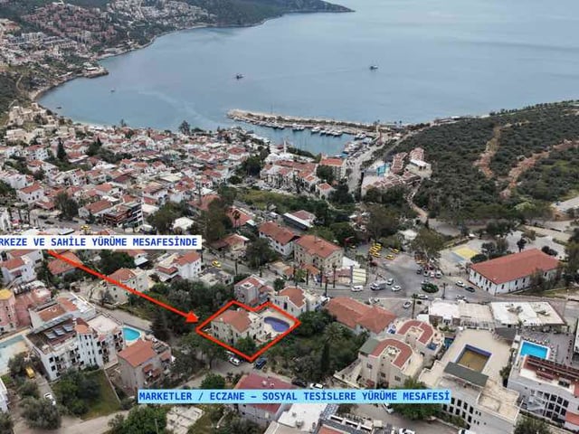 KALKAN MERKEZ’DE 1+1 HAVUZLU DAİRE