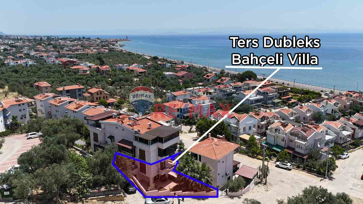 RE/MAX İNCİ'DEN AYVACIK MIHLI MAH. SATILIK BAHÇELİ TERS DUBLEKS