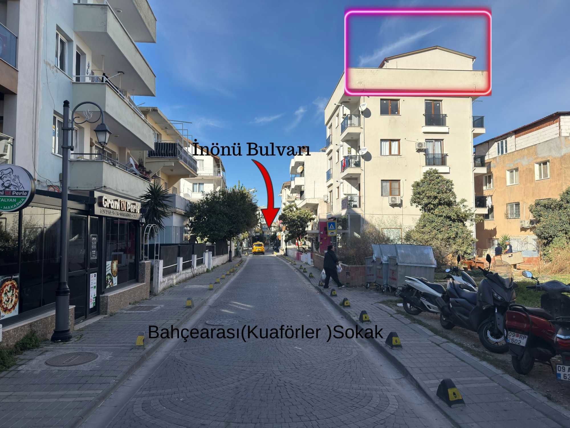 KUŞADASI,TÜRKMEN,SAHILE 250M/GENIŞ TERASLI,EŞYALI DAIRE