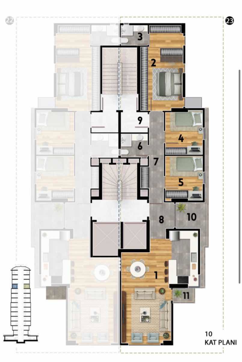 FENERYOLU ÖZGÜRLÜK PARKINA YAKIN PRESTİJLİ OTURUMA HAZIR DAİRE