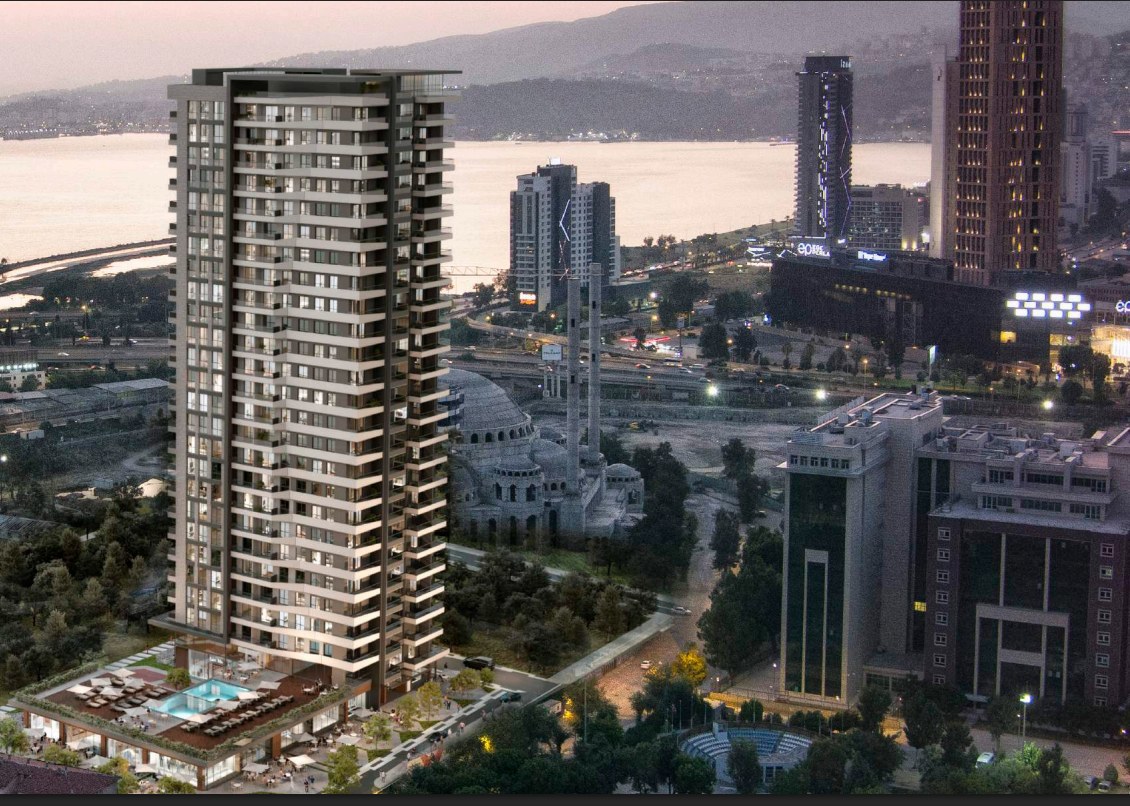 VELUX BAYRAKLI'DA DENIZ MANZARALI SATILIK 2+1 DAIRE