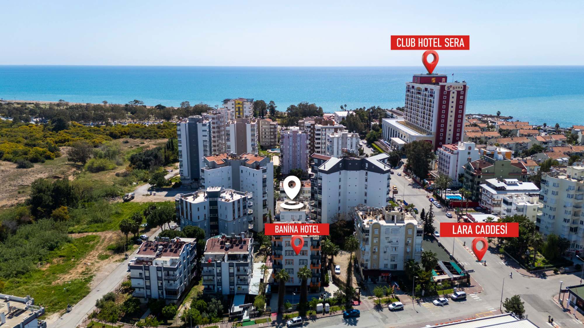 LARA CADDESİ ÜZERİNDE, DENİZE 440M, FULL EŞYALI & MASRAFSIZ