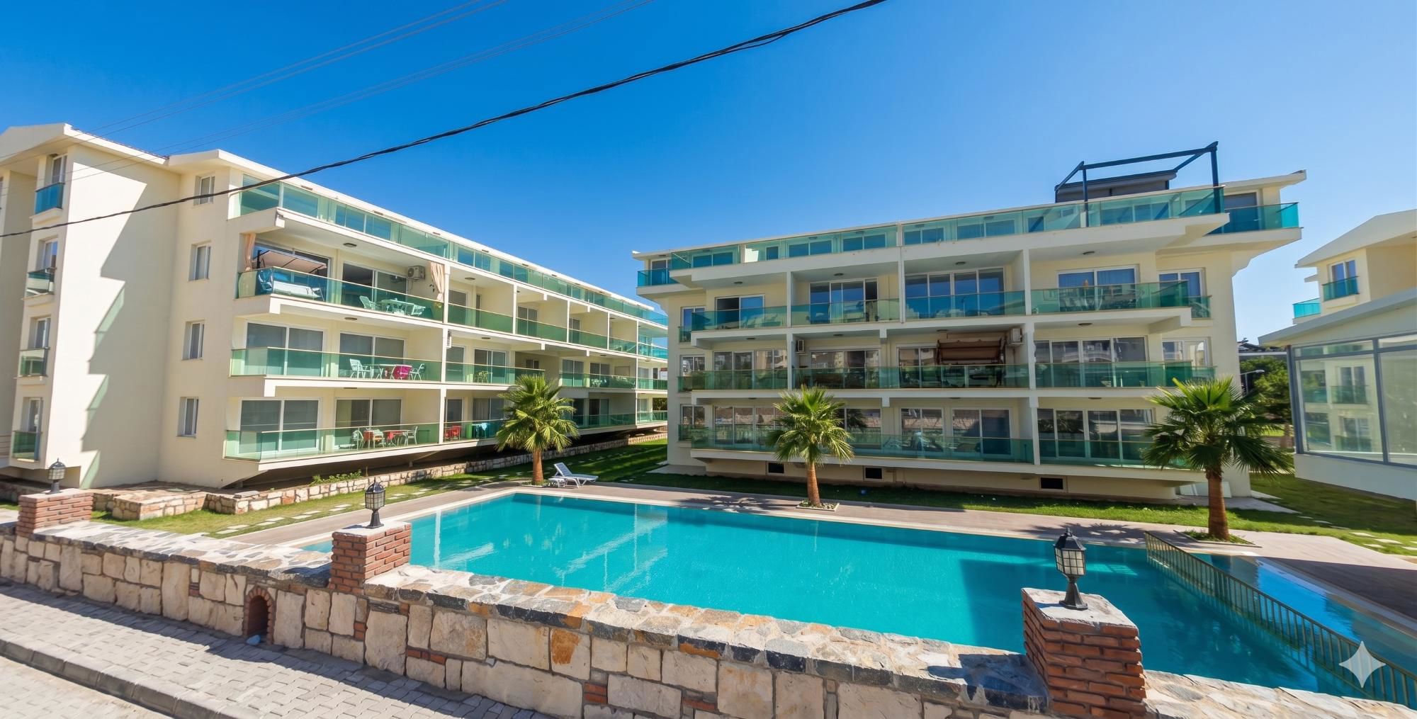 ALTINKUM'DA SITE IÇERISINDE HAVUZLU 3+1 ÇATI DUBLEXI DAIRE