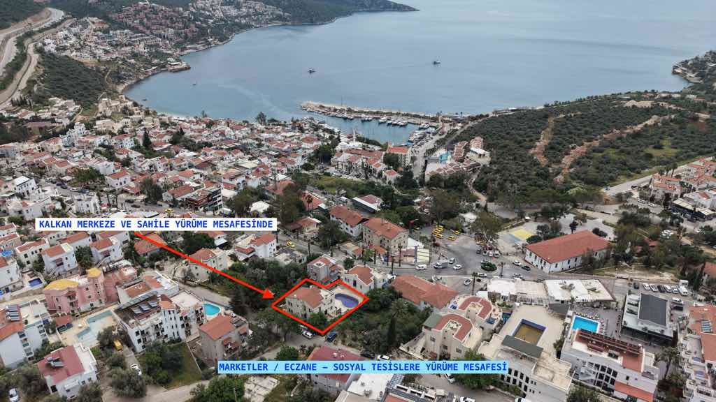 KALKAN MERKEZ’DE 1+1 HAVUZLU DAİRE