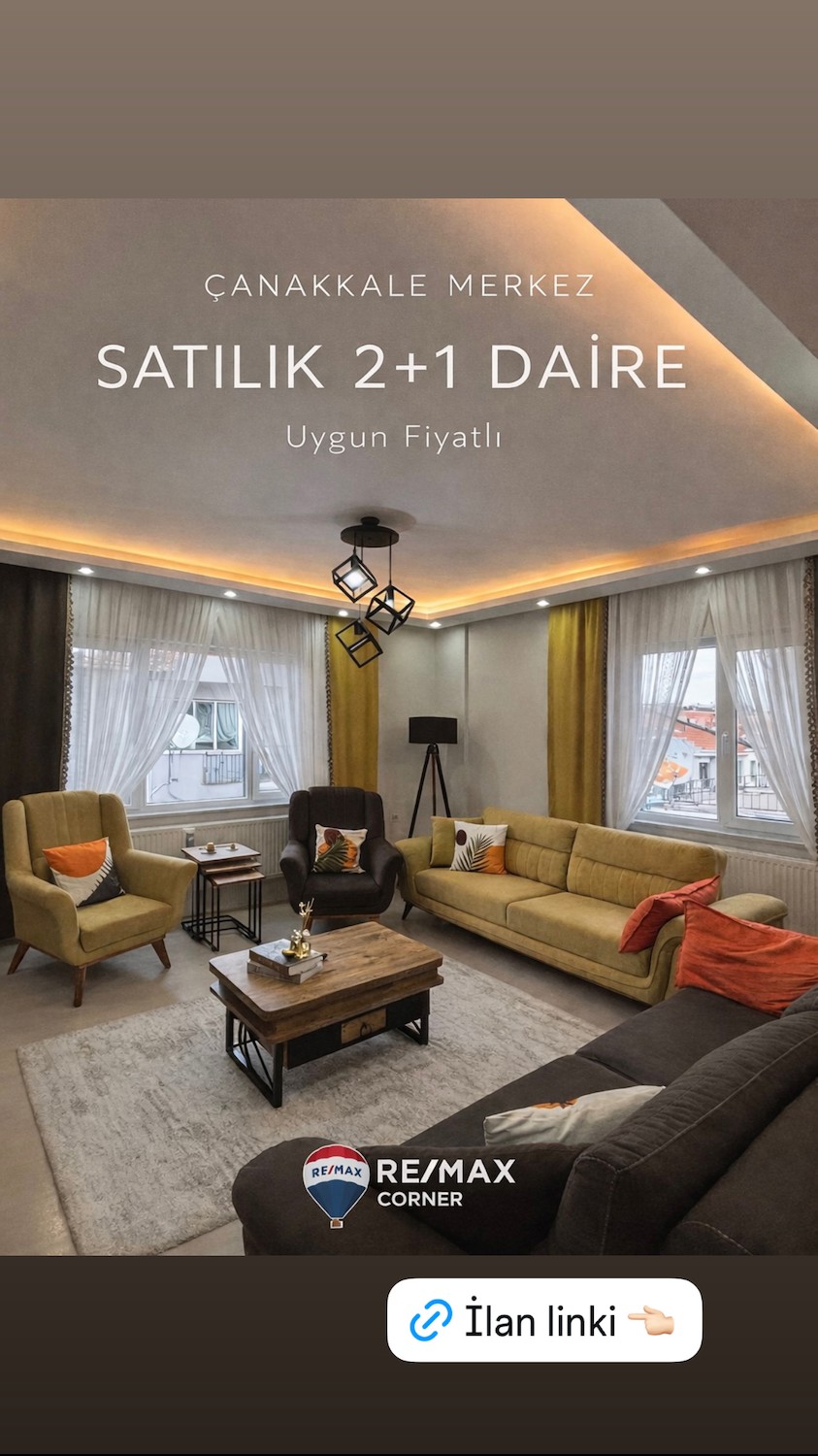 ÇANAKKALE MERKEZ 2+1 SATILIK DAİRE