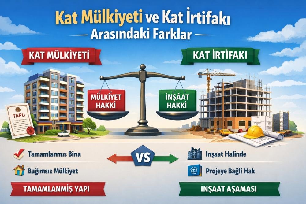 Kat Mülkiyeti ve Kat İrtifakı Arasındaki Farklar