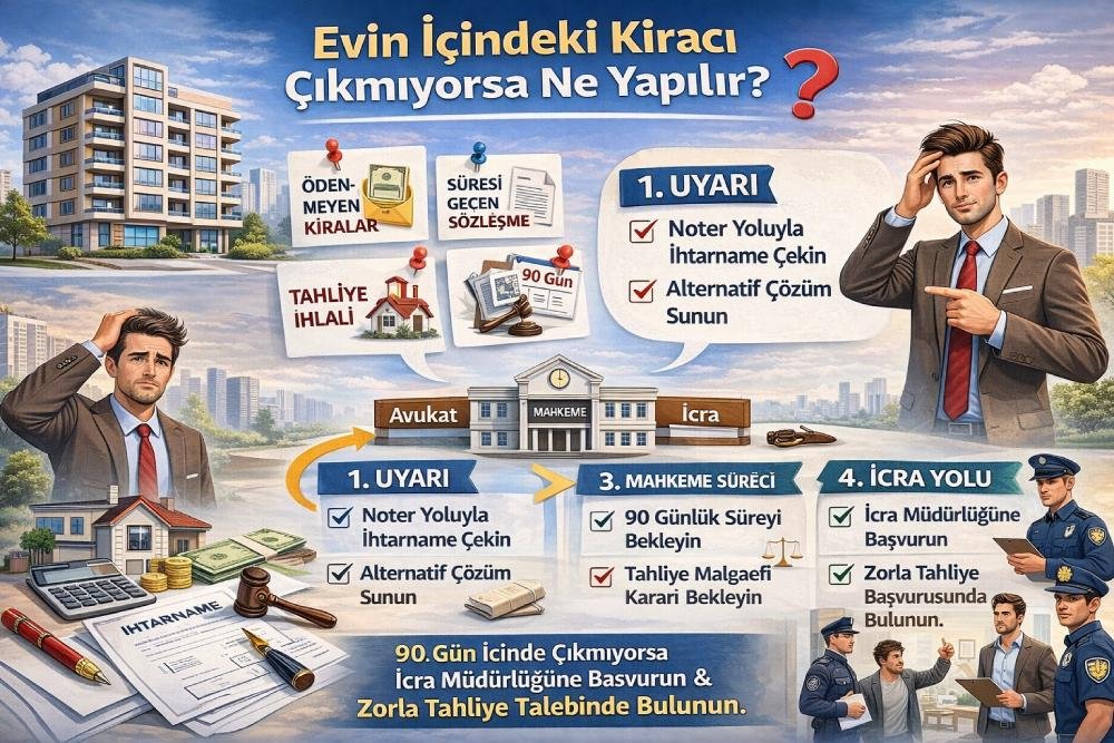 Evin içindeki kiracı çıkmıyorsa ne yapılır?
