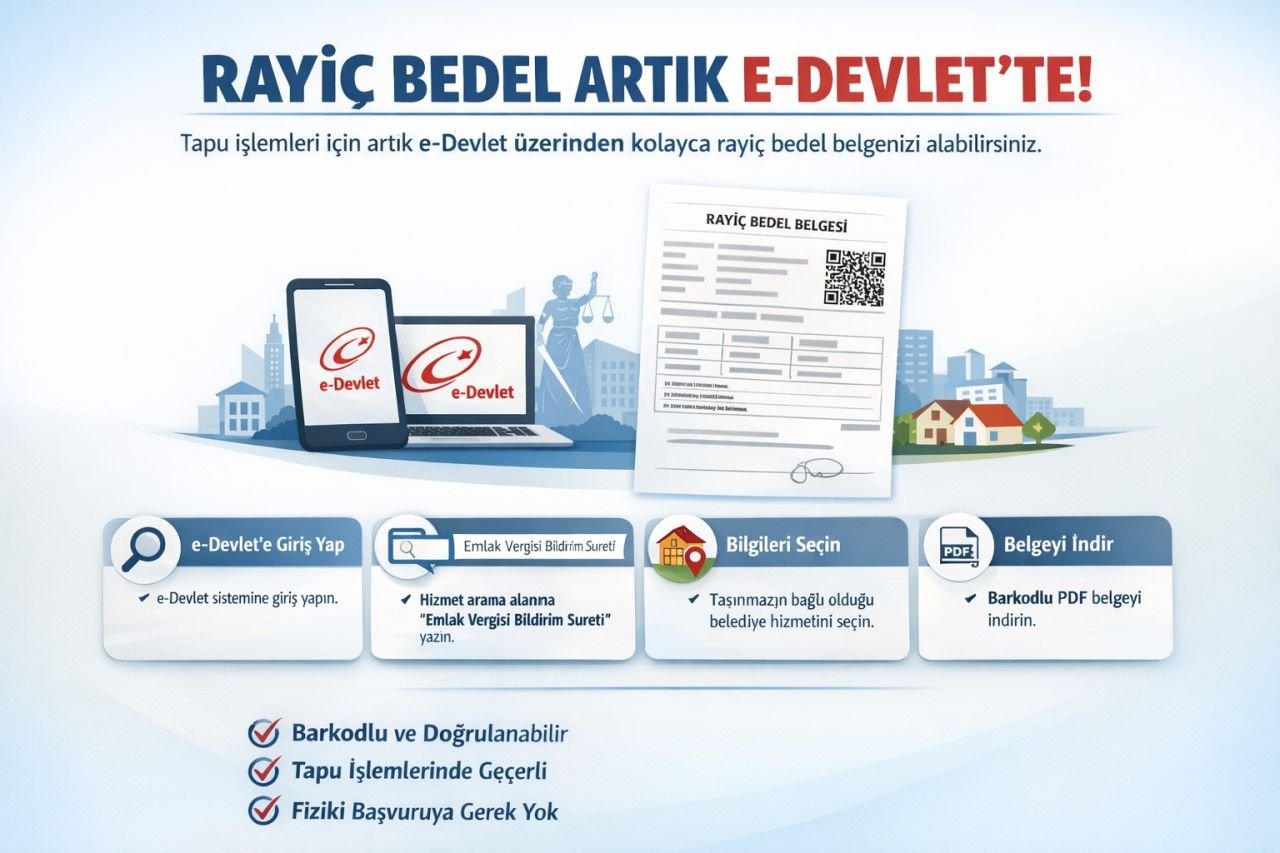 Rayiç Bedel Artık e-Devlet’te