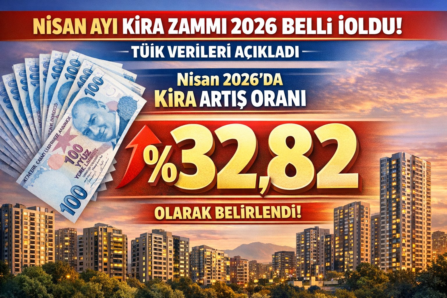 Nisan 2026 Kira Artış Oranı Açıklandı