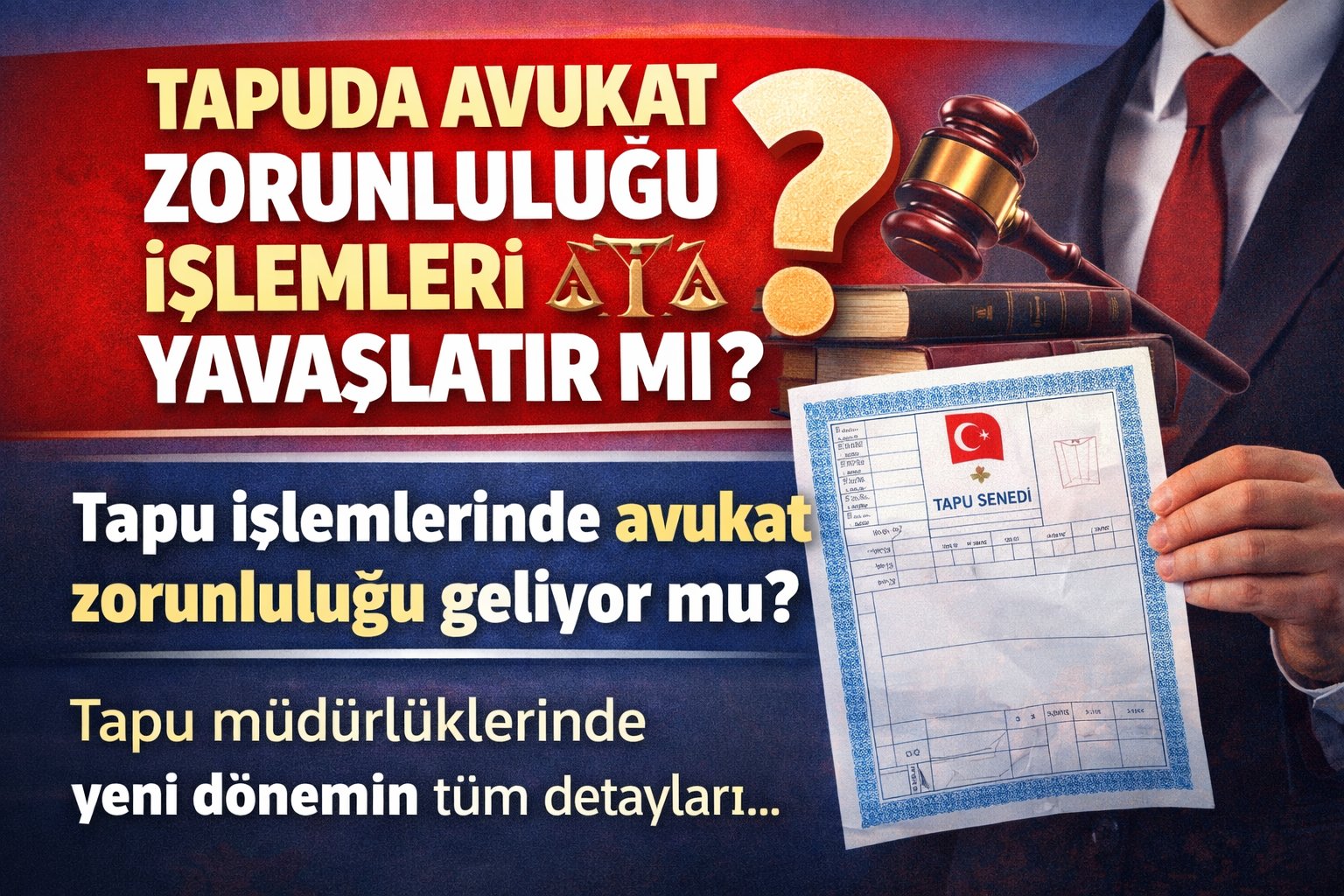 Tapuda Avukat Zorunluluğu Tartışması: Süreçler Yavaşlar mı?