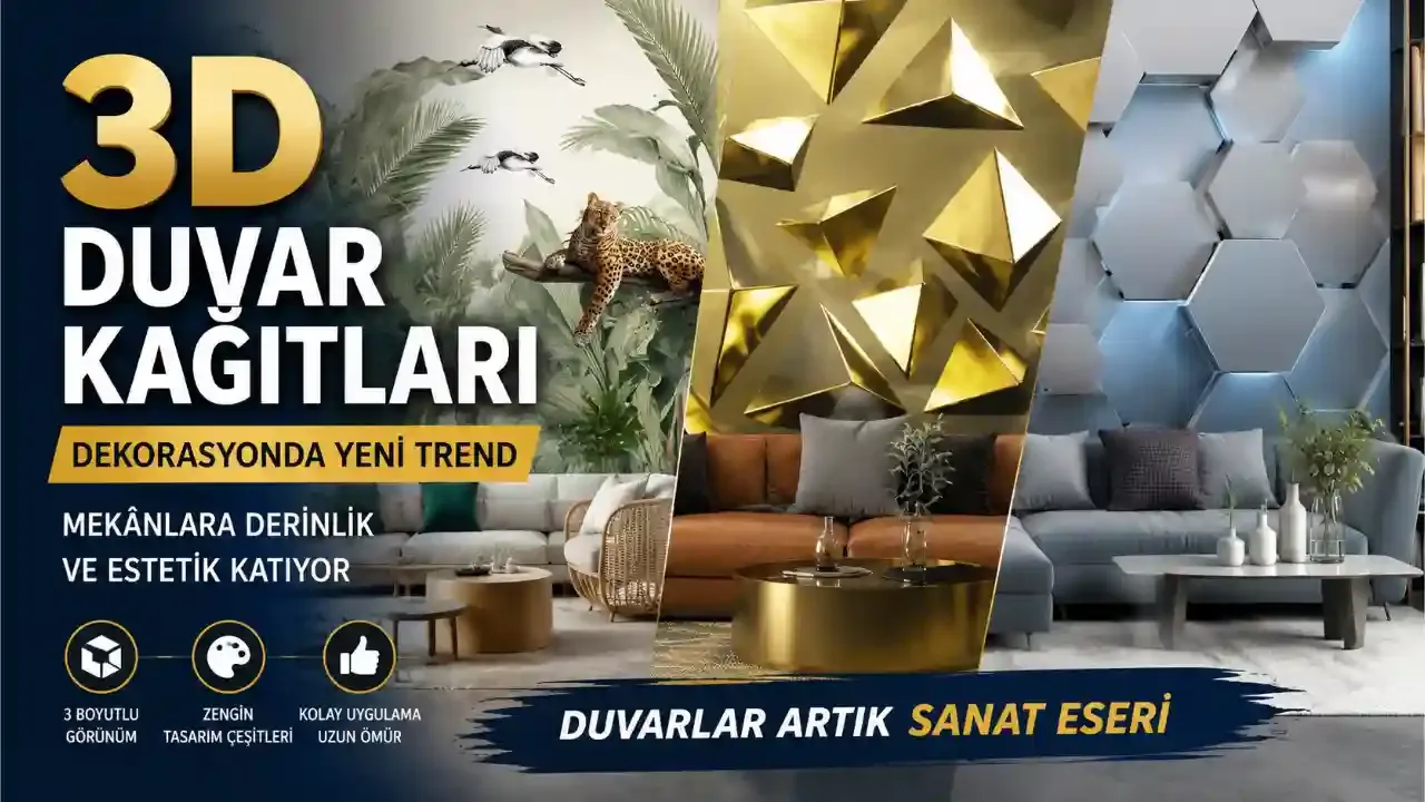 3D Duvar Kağıtları, Yaşam Alanlarına Derinlik ve Şıklık Kazandırıyor