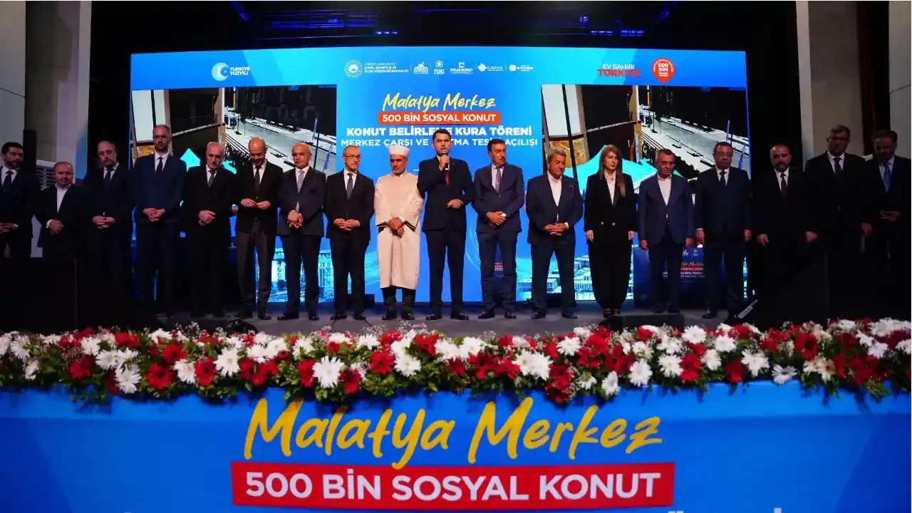 Malatya'da 500 Bin Sosyal Konut Dağıtımı ve Tarihi Çarşı Açılışı Gerçekleşti